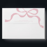 Modern Big pink Bow Baby Announcement Envelope<br><div class="desc">***this design is part of a matching collection*** _______________________ this design template is fully editable / customizable by you the customer - click personalize further button if you wish to move, add, delete, or make significant changes to the design _______________________ *if you have any DESIGN questions or need more designs...</div>