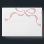 Modern Big pink Bow Baby Announcement Envelope<br><div class="desc">***this design is part of a matching collection*** _______________________ this design template is fully editable / customizable by you the customer - click personalize further button if you wish to move, add, delete, or make significant changes to the design _______________________ *if you have any DESIGN questions or need more designs...</div>