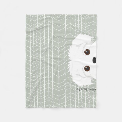 Modern Birch Maltipoo Puppy Blanket _ Small