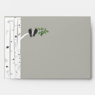 Modern Birch Tree Wedding 5x7 Envelopese Envelope