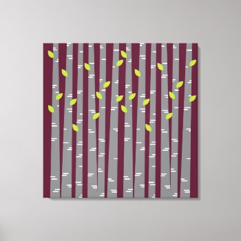 Modern Birch Wrapped Canvas Wall Art by mistyqe at Zazzle