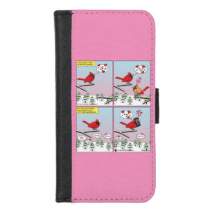 Modern Bird Mating Calls Comic iPhone 8/7 Wallet Case