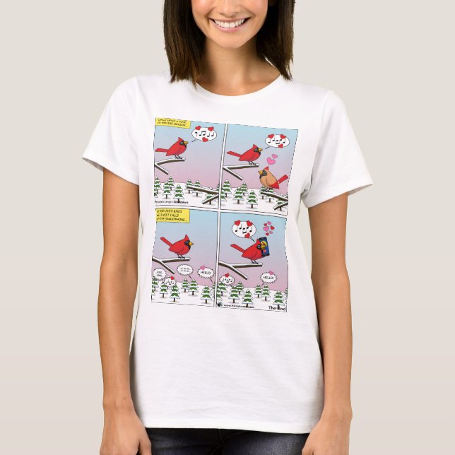 Modern Bird Mating Calls Comic T-Shirt (Front)