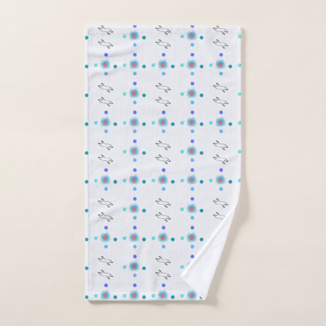 Modern Bird Pattern Bath Towel Set (Hand Towel)