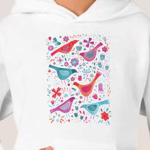 Modern Bird Watercolor Hoodie