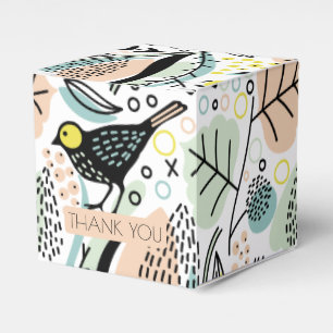 Modern Birds Personalized Favor Boxes