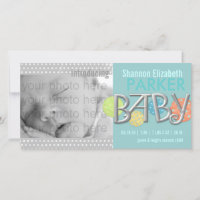 Modern Birth Announcement Photo Card