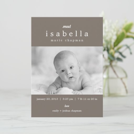 MODERN Birth Announcements Zazzle