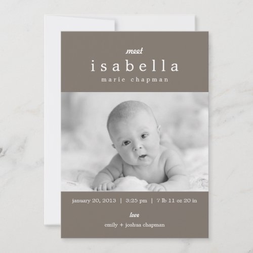 MODERN Birth Announcements