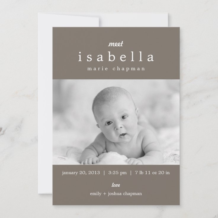 MODERN Birth Announcements | Zazzle