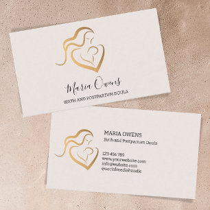 Modern Birth Postpartum Doula Midwife Lactation Business Card