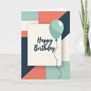 Modern Birthday Balloon Card