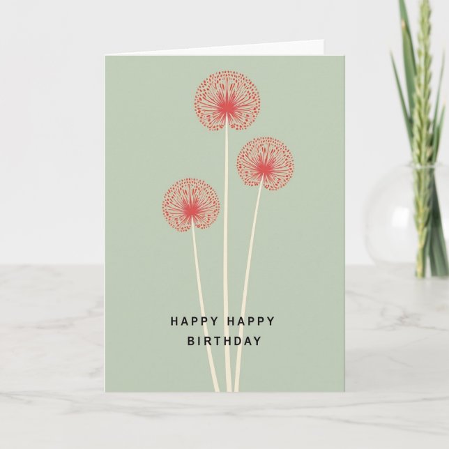 Modern Birthday Bloom Card (Front)