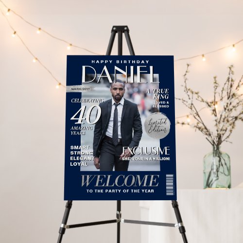 Modern Birthday Custom Magazine Cover Welcome Sign