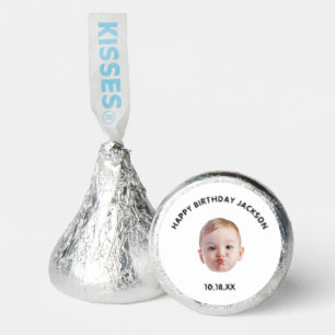 Modern birthday Decor Custom Photo Face Wedding Hershey®'s Kisses®