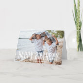 Modern Birthday | Fun Photo Lovely Stylish Cute Card (Front)