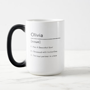 Modern Birthday Gift Custom Name with Definition Color Morph Mug