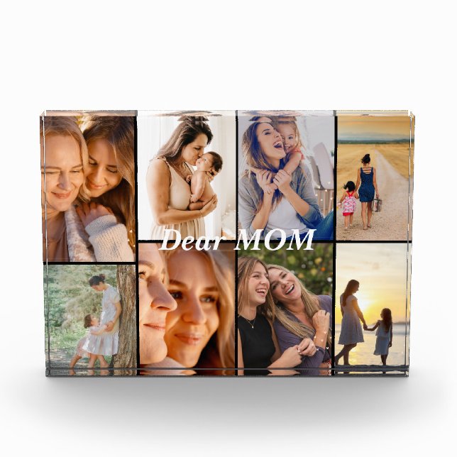 Modern BIrthday Mom Family Photo Colla Block (Front)