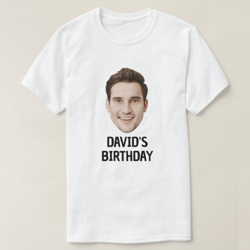 Modern Birthday Party Group Custom Face Birthday T_Shirt