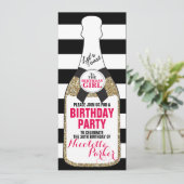 Modern Birthday Party Invitation Champagne 30th (Standing Front)