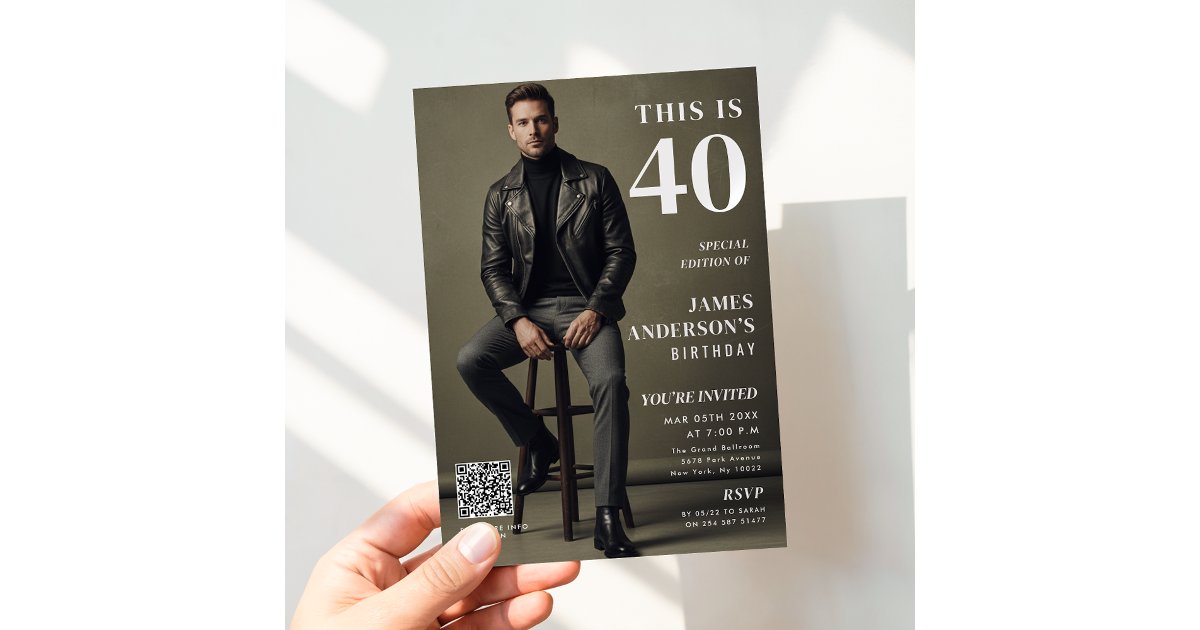 Magazine Card Modern Birthday Photo Magazine Cover Custom Card | Zazzle