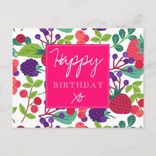 Modern Birthday Postcard (Front)