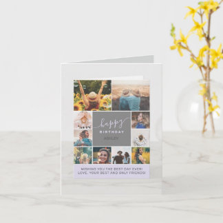 modern birthday purple card 8 photos college card