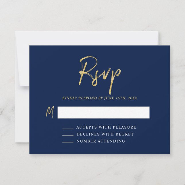 Modern Birthday RSVP Insert Card (Front)
