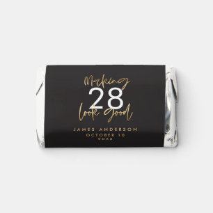 Modern birthday simple stylish elegant script hershey's miniatures