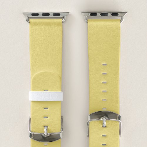 Modern Birthday Solid Yellow Apple Watch Band