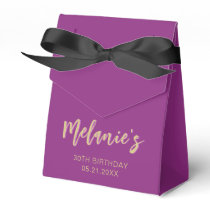 Modern Birthday Thank You Pink Favor Boxes