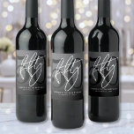 Modern Black 50th Birthday Party Wine Label<br><div class="desc">Modern Black and White 50th Wine Bottle Label Sticker. Celebrate fifty years in style with this bold and contemporary label design featuring a large black “50” across most of the space, with a handwritten script-style white “Fifty” layered over it for a sleek, minimalist look. At the bottom, there’s room to...</div>