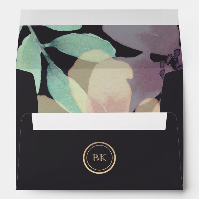 Modern Black 5x7 Envelope (Back (Bottom))