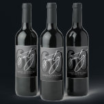 Modern Black 60th Birthday Party Wine Label<br><div class="desc">Modern Black and White 60th Wine Bottle Label Sticker. Celebrate sixty years in style with this bold and contemporary label design featuring a large black “60” across most of the space, with a handwritten script-style white “Sixty” layered over it for a sleek, minimalist look. At the bottom, there’s room to...</div>