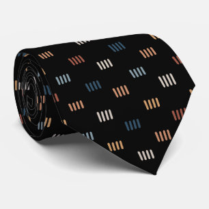 Modern Black Abstract Art Seamless Pattern Neck Tie