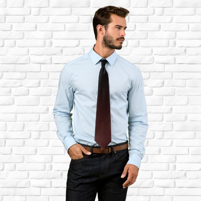Modern Black and Dark Sienna Gradient Neck Tie (Modern Black and Dark Sienna Gradient Neck Tie)