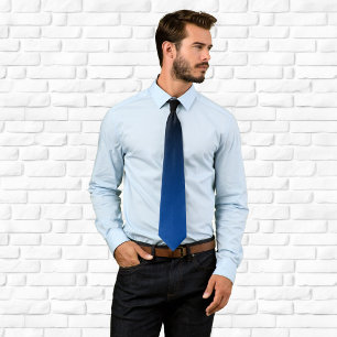 Modern Black and Deep Blue Gradient Neck Tie