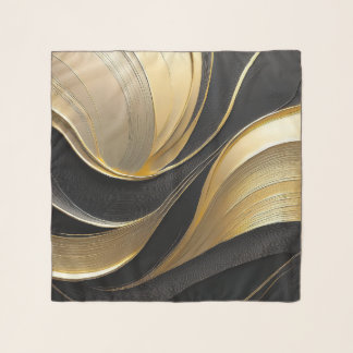 Modern Black and Gold Abstract Luxury- Scarf
