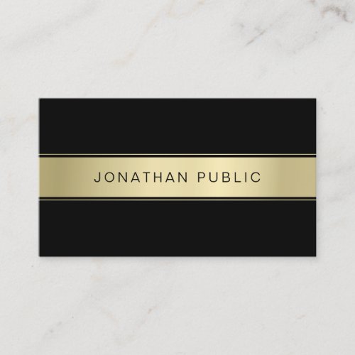 Modern Black And Gold Clean Design Template Cool Business Card