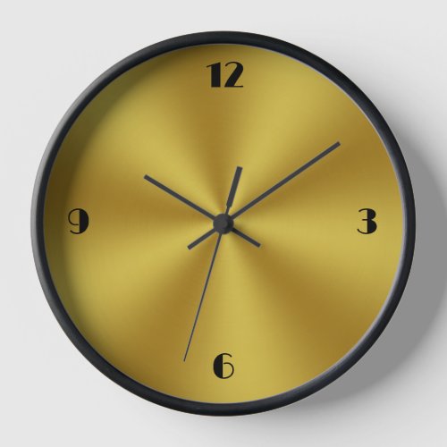 Modern Black and Gold Clock