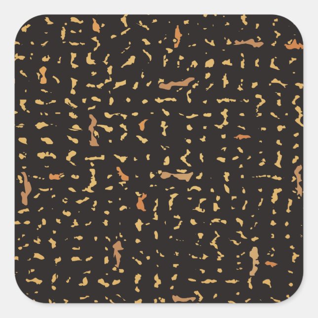 Modern Black and Gold Composition Notebook Pattern Square Sticker (Front)