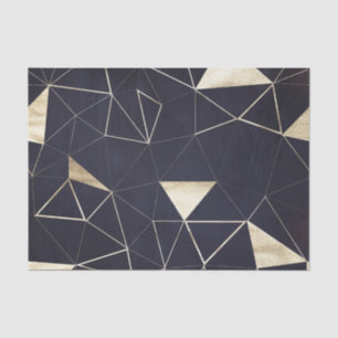 Modern Black and Gold Geometric Tissue Paper