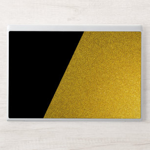 Modern Black and Gold Marble Stone Elitebook HP Laptop Skin