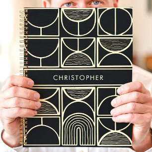 Modern Black and Gold Minimalist Planner