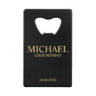 Modern Black and Gold Personalized Groomsman