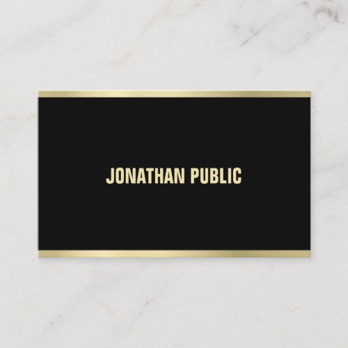Modern Black And Gold Professional Attractive Business Card
