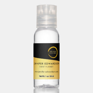 Modern black and gold professional promotional hand sanitizer