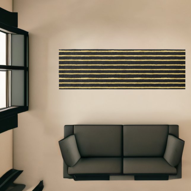 Modern Black and Gold Striped  Runner (Insitu (Indoor 1))