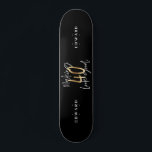 Modern black and gold typography 40th birthday skateboard<br><div class="desc">Modern black and gold typography 40th birthday  gift. Part of a elegant stylish collection.</div>