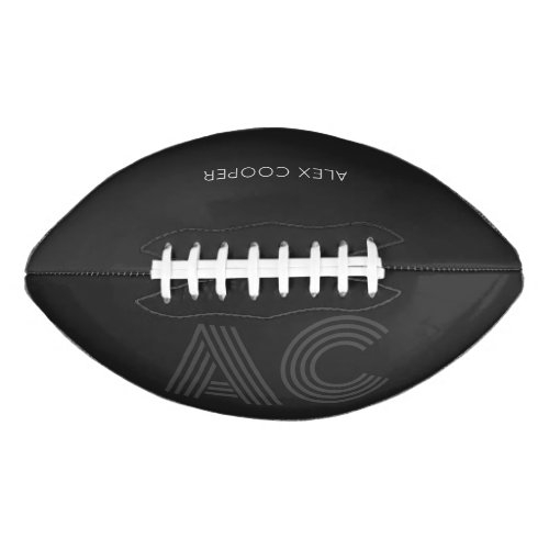 Modern Black and Gray Monogram Football